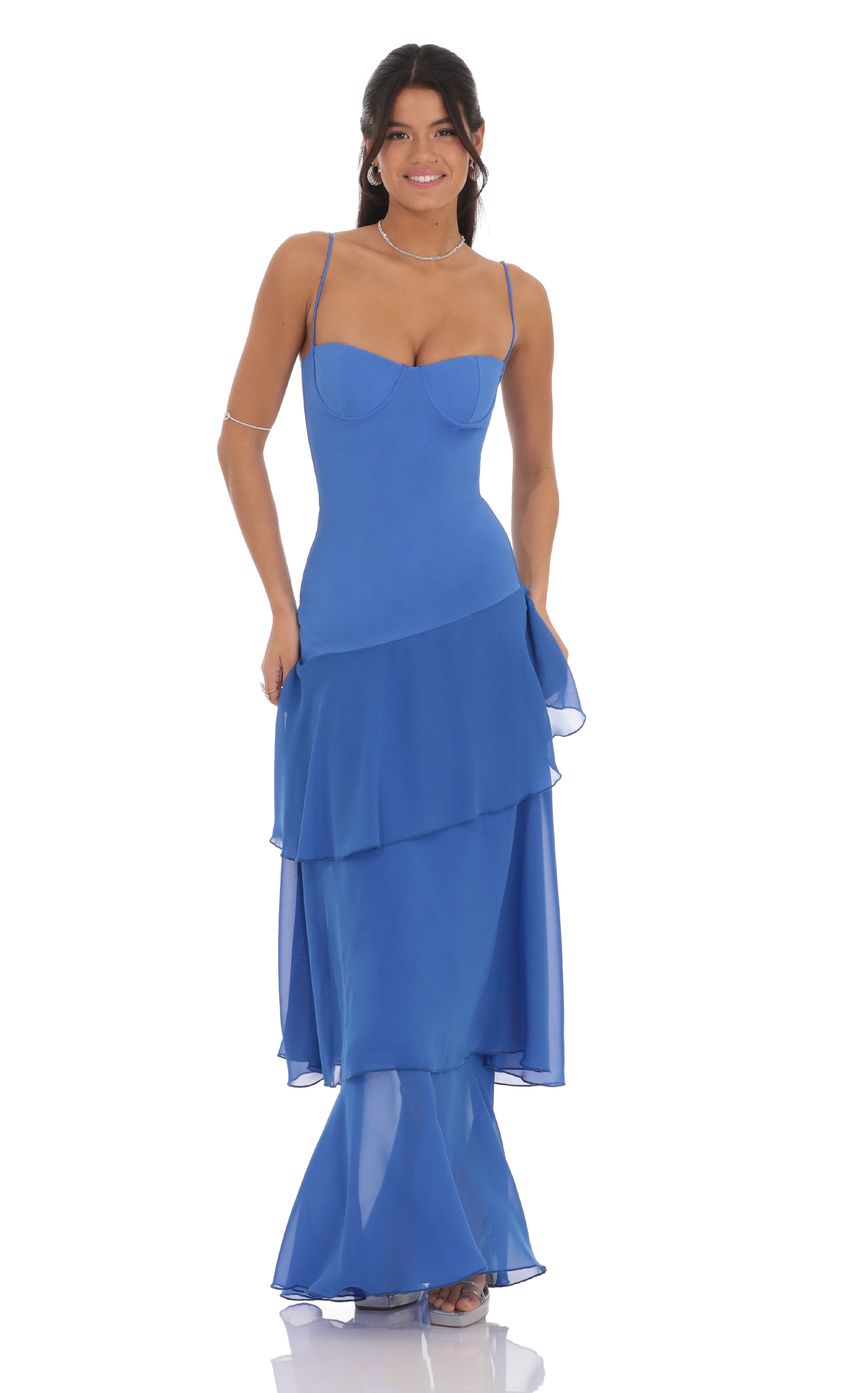Long Ruffle Maxi Dress