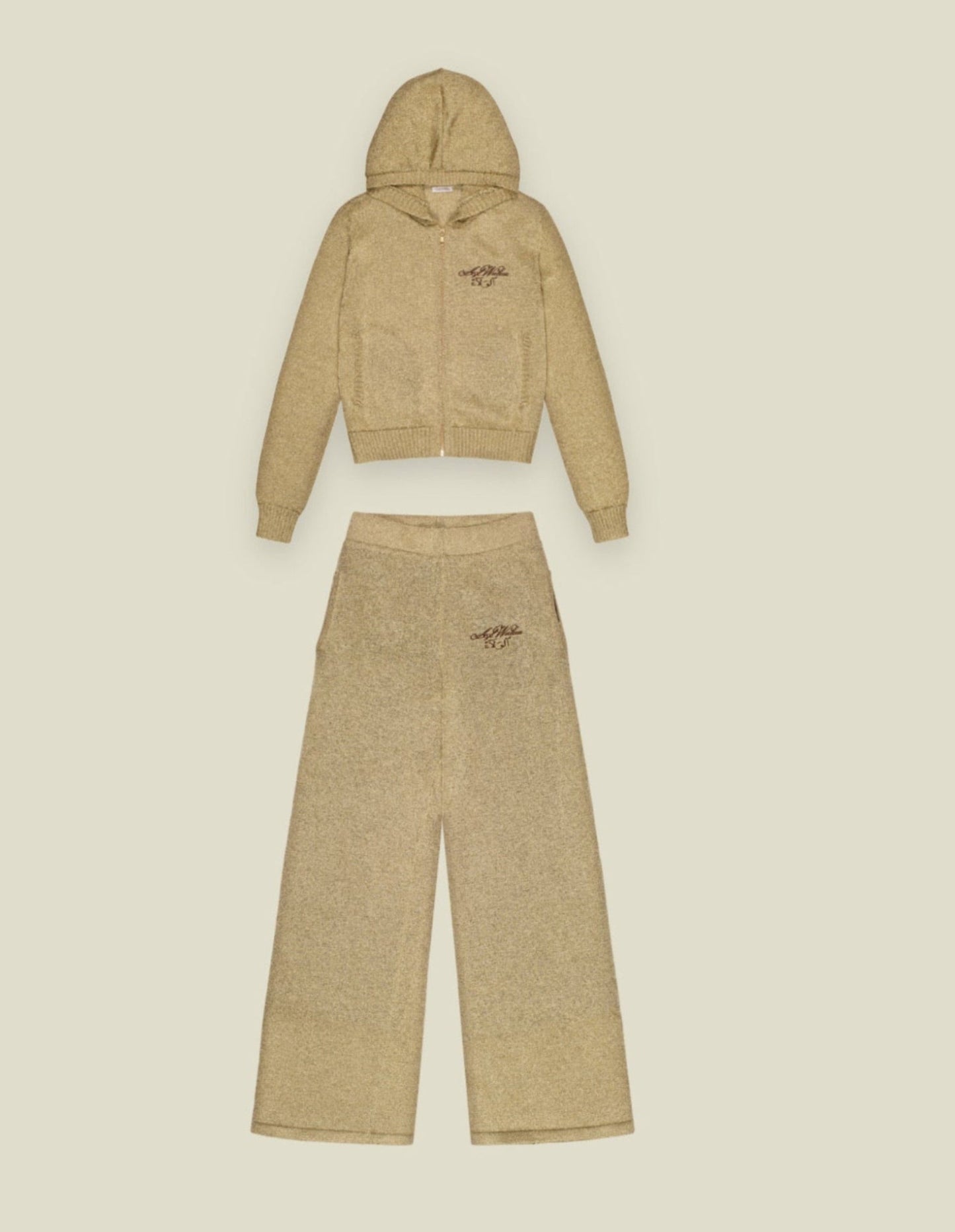 Gold Metallic Knit Set
