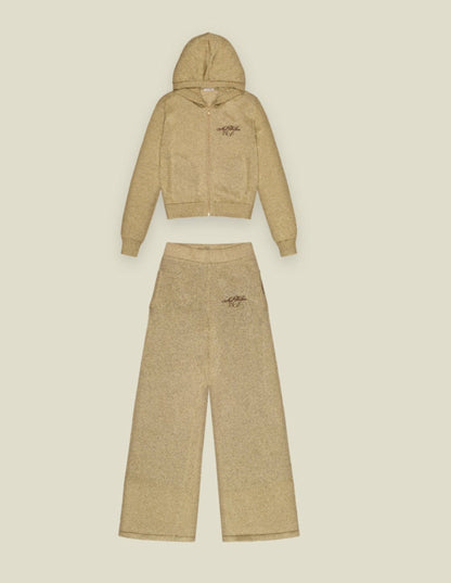 Gold Metallic Knit Set