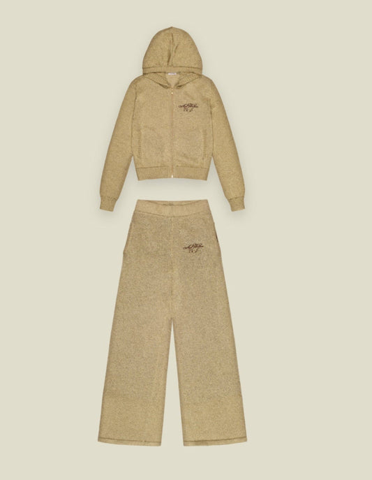 Gold Metallic Knit Set
