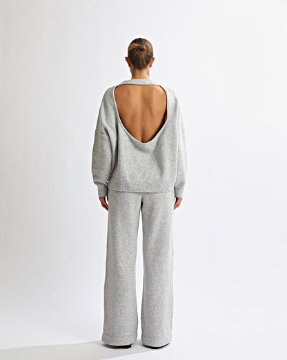 Backless Knit Set