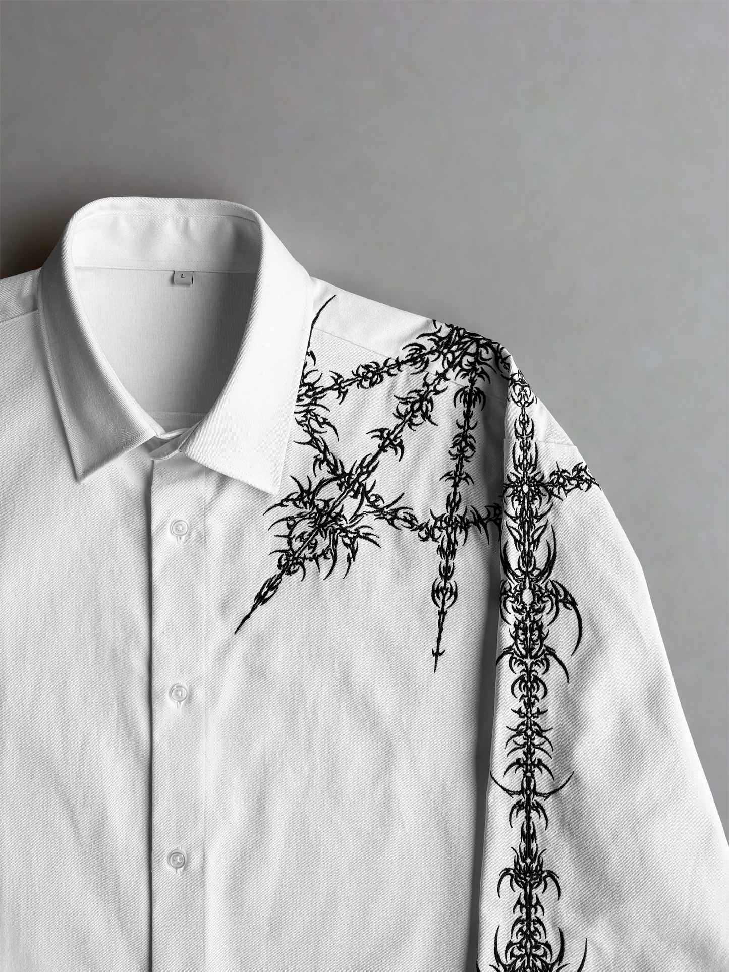 Embroidered Sigilism Button Up