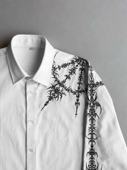 Embroidered Sigilism Button Up