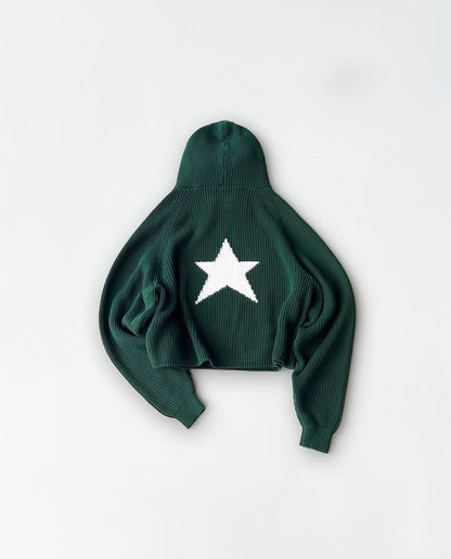 Knitted Star Zip-Up