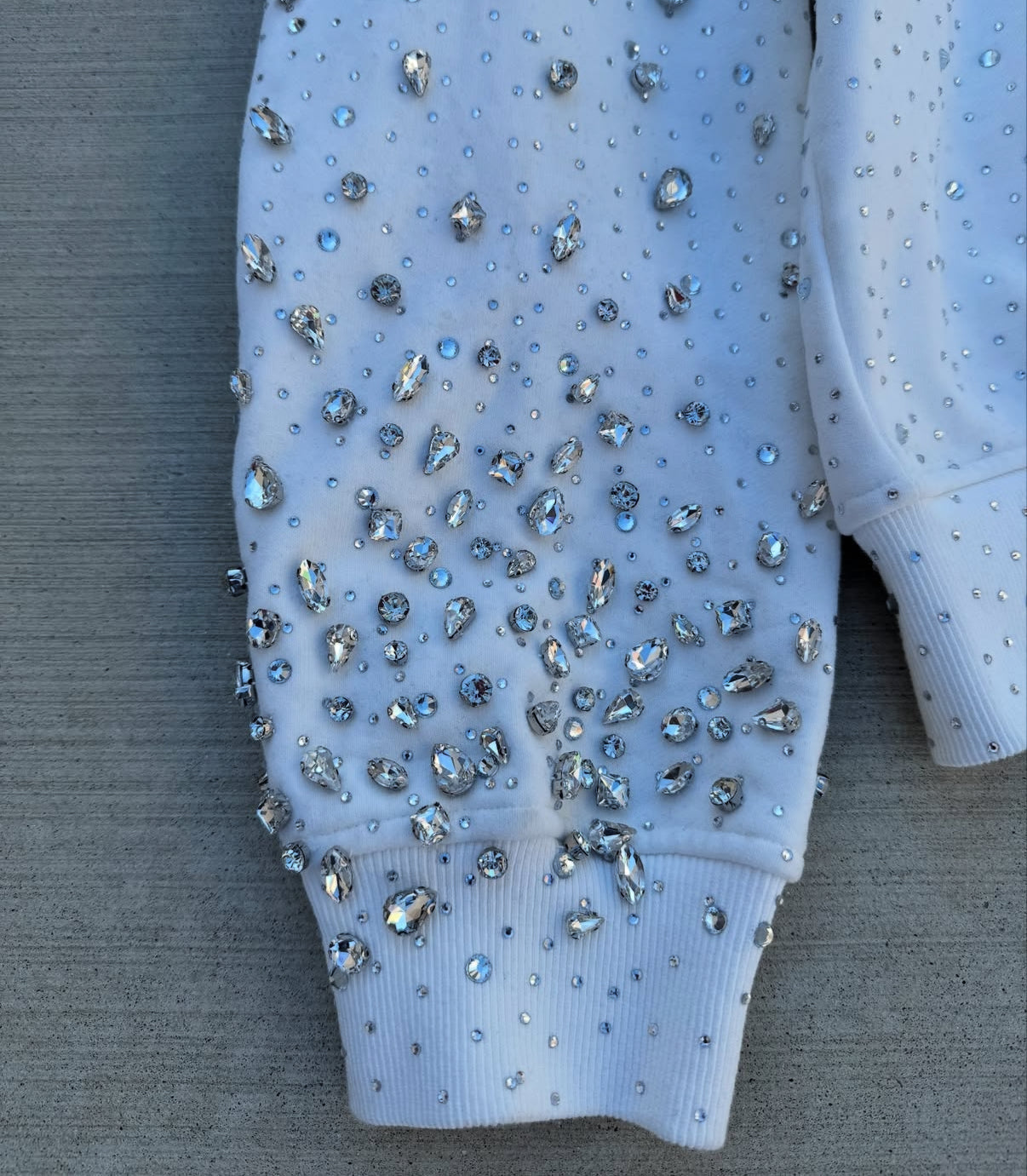 Rhinestone Zip-Up