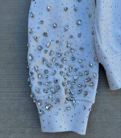 Rhinestone Zip-Up
