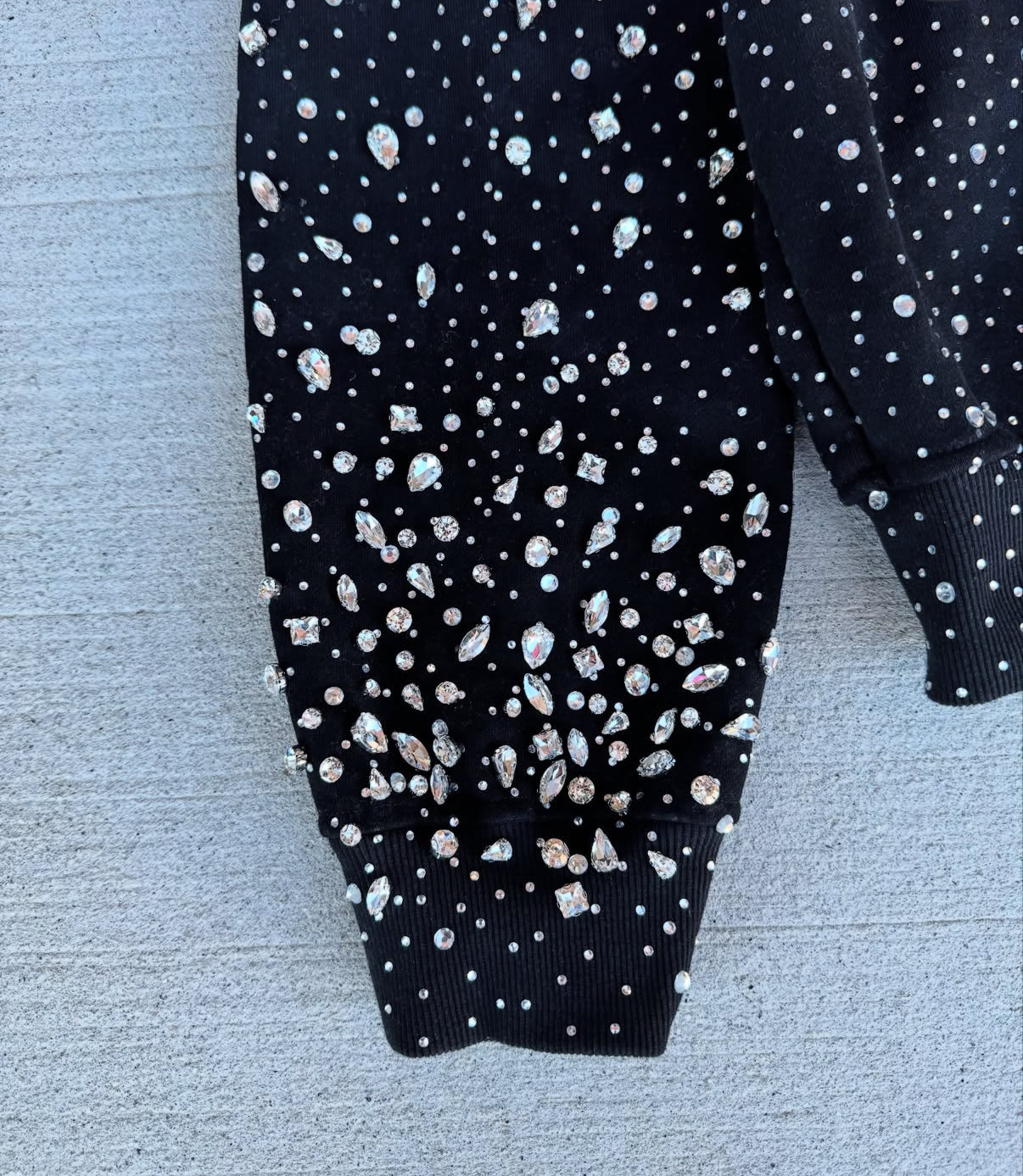 Rhinestone Zip-Up