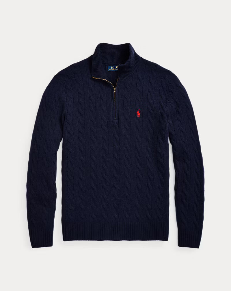 Cable Knit Quarter-Zip