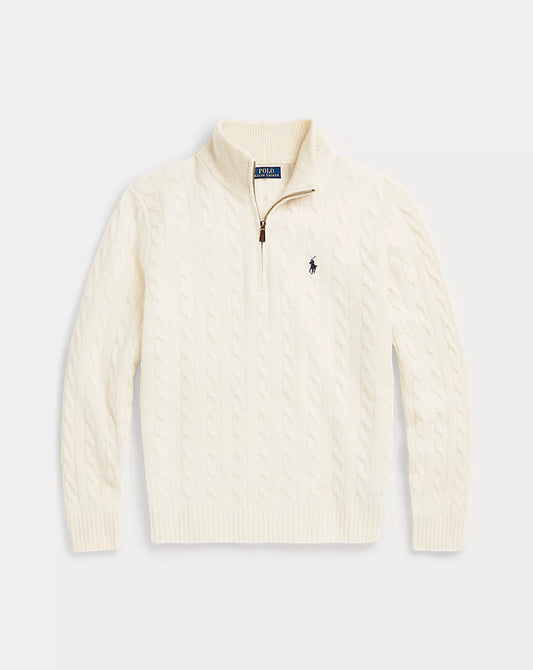 Cable Knit Quarter-Zip